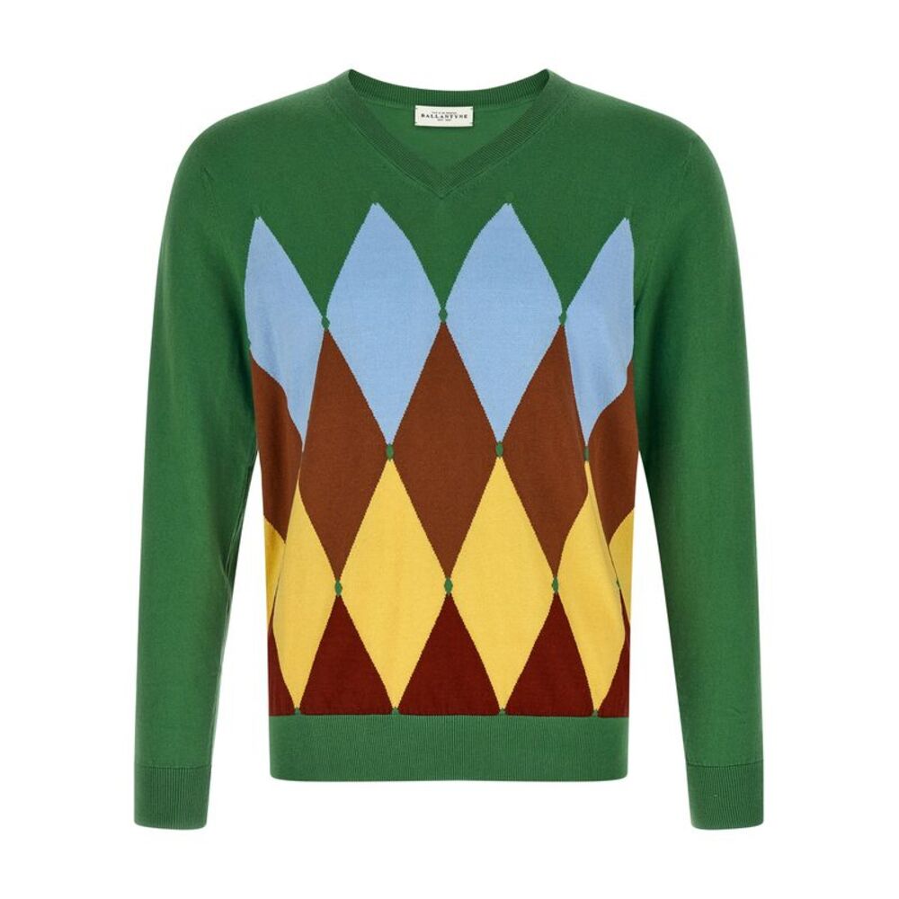 Ballantyne Bicolor Cotton Men's Cardigan